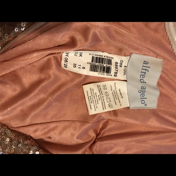 Alfred Angelo Rose Gold Sequin Dress - Picture 5 of 7